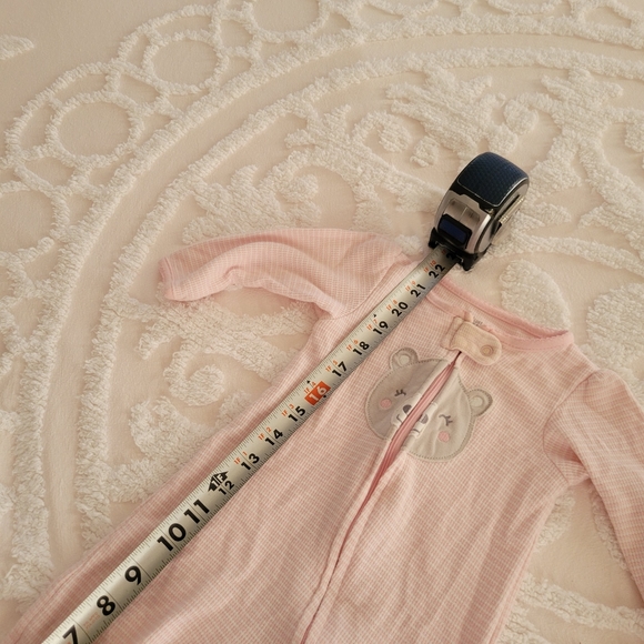 Baby Onesie Bear Face Footies 9 Months Carter's - Picture 9 of 9